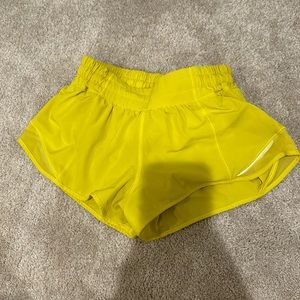 size 4 yellow hotty hot shorts